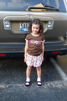 Abby's first day of homeschool